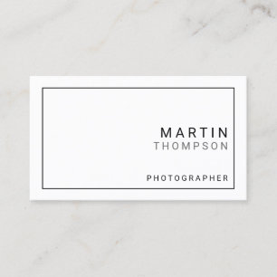 Professional Minimalist White Business Card