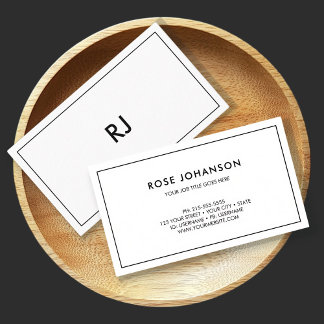 Professional Minimalist White Consultant  Business Card