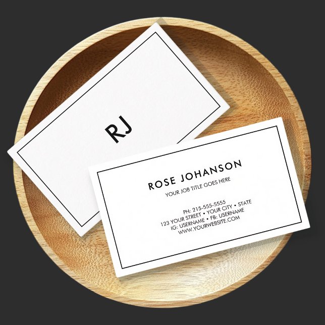 Professional Minimalist White Consultant  Business Card (Creator Uploaded)