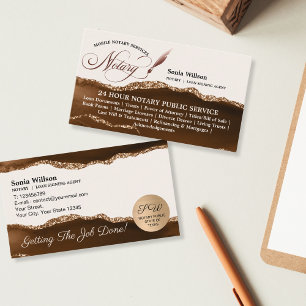 Professional Mobile Notary & Loan Signing Agent Business Card