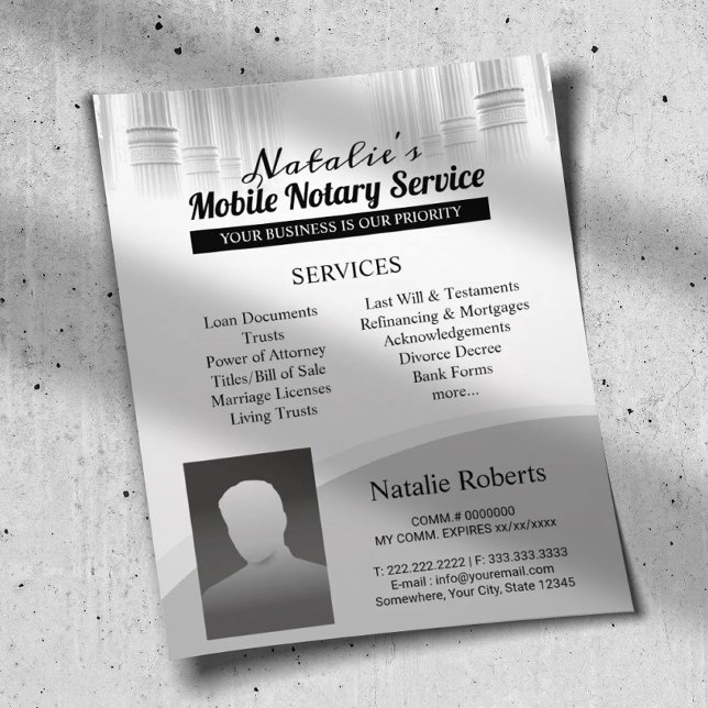 Professional Mobile Notary & Loan Signing Agent Flyer (Creator Uploaded)