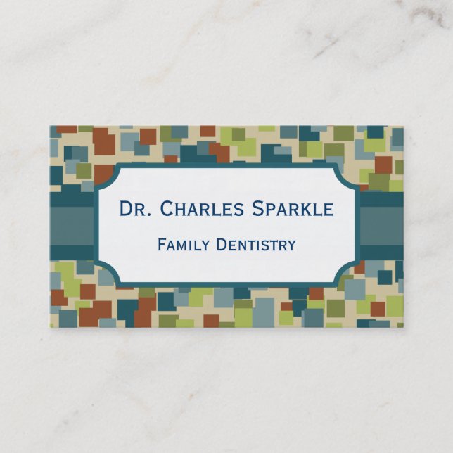 Professional Mod Mosaic Business Cards (Front)