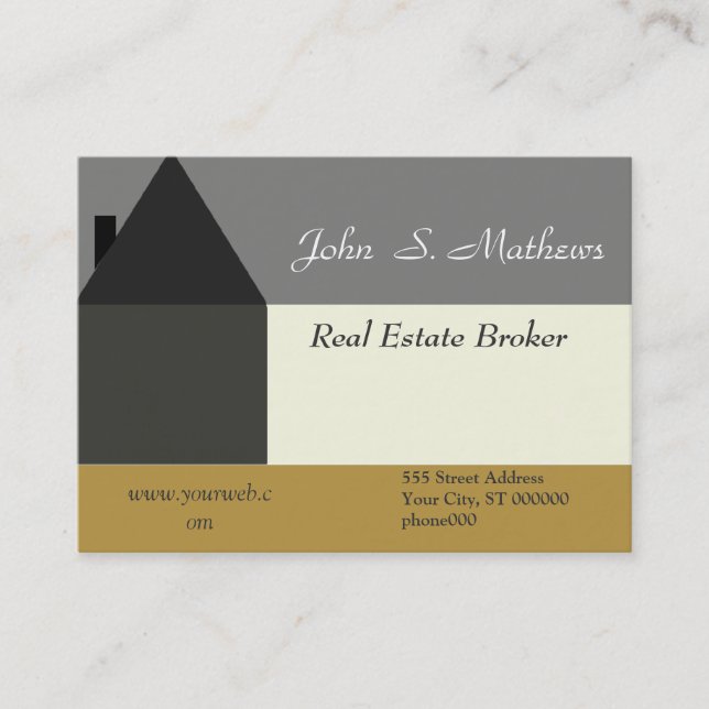 Professional Modern Abstract House Design Business Card (Front)