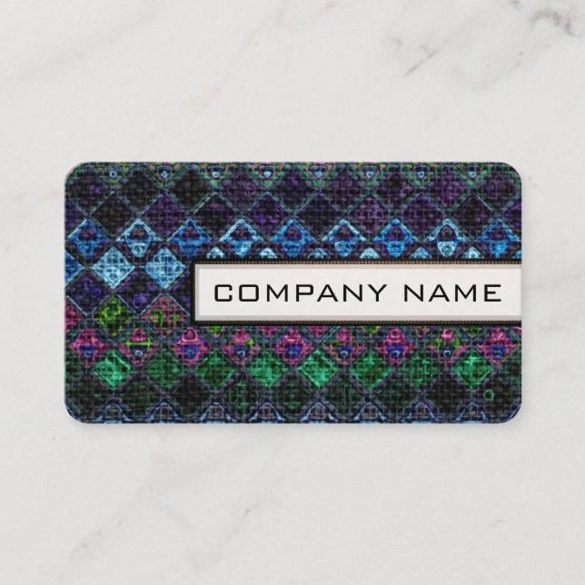 Professional Modern Abstract Mosaic Business Card (Front)