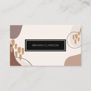 Professional Modern Art Earth Tones Colour Business Card