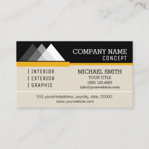 Professional Modern Black and Bone Business Card