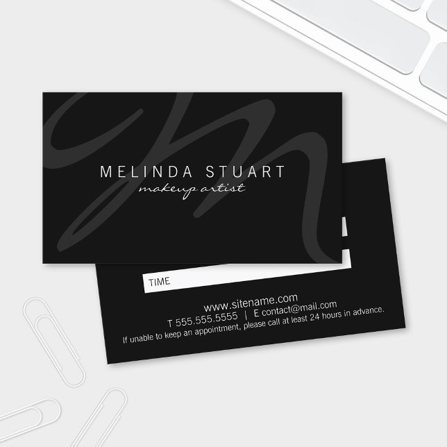 Professional Modern Black and White Appointment (Creator Uploaded)