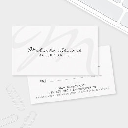 Professional Modern Black and White Appointment Card
