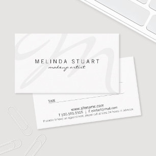 Professional Modern Black and White Appointment Card