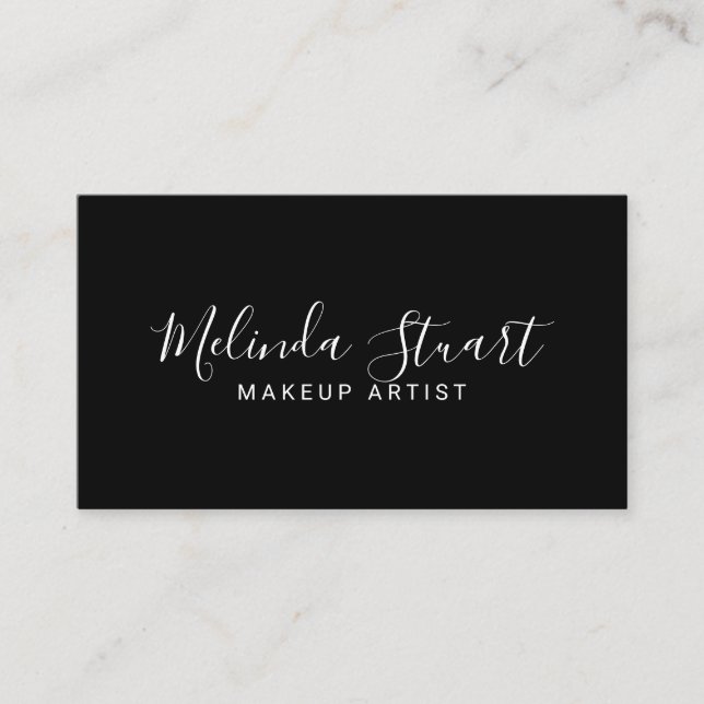 Professional Modern Black and White Appointment Card (Front)