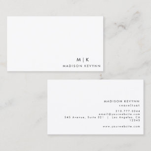 Professional Modern Black and White Minimalist Business Card