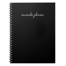 Professional Modern Black and White Monogrammed