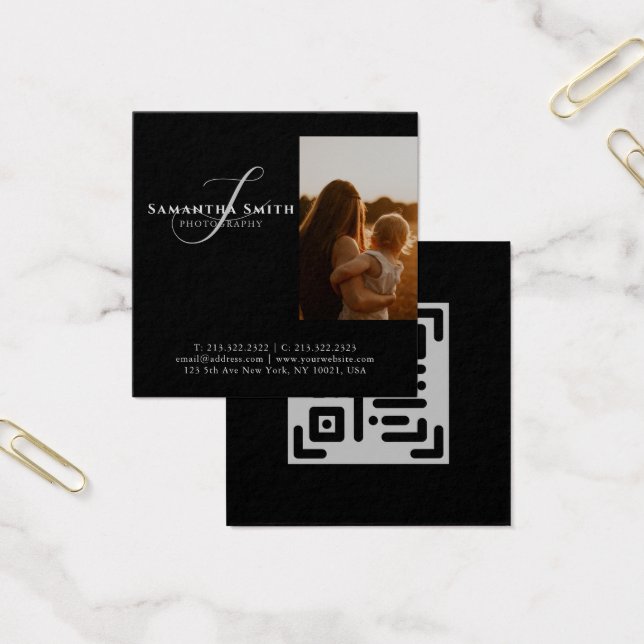 Professional Modern Black and White Photography QR (Office)