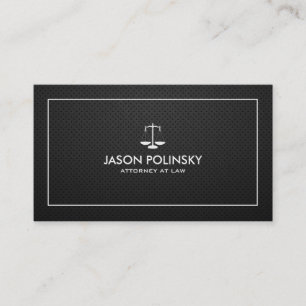 Professional & Modern Black & Gold Attorney Business Card