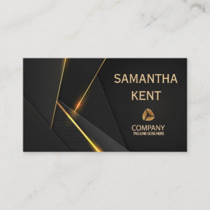 Professional Modern Black & Gold  Business Card
