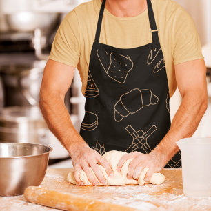 Professional Modern Black kitchen Chef   Apron