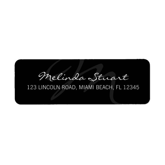 Professional Modern Black Monogram (Front)