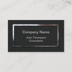 Professional Modern Black Silver Frame Business Card