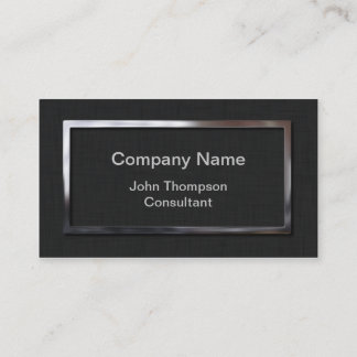 Professional Modern Black Silver Frame Business Card