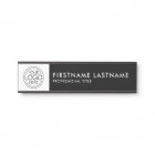 Professional, Modern Black White Logo, Name, Title