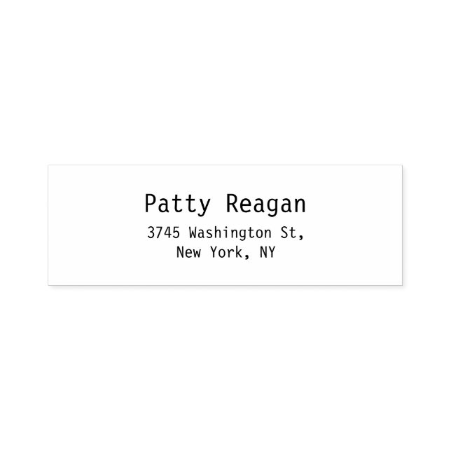 Professional Modern Black & White Plain Elegant Self-inking Stamp (Design)