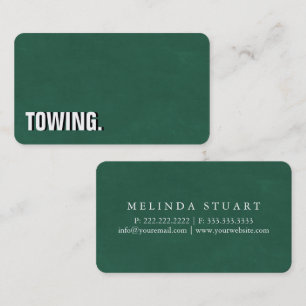 Professional Modern Blackboard Out Towing Business Card