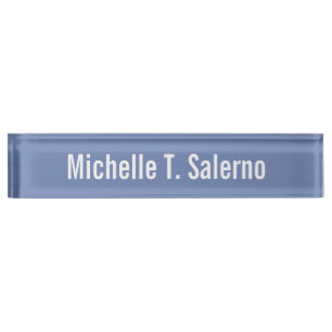 Professional Modern Blue Creative Legible Plain Nameplate