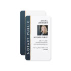 Professional Modern Blue & Gold Photo Notary 