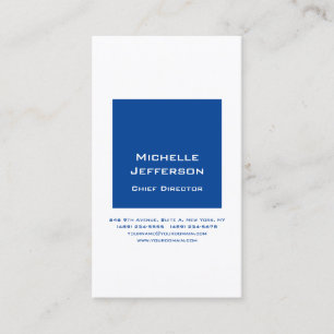 Professional Modern Blue White Business Card