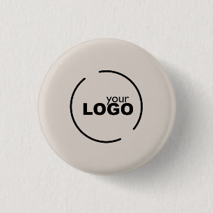 Professional Modern Business Logo Beige 3 Cm Round Badge