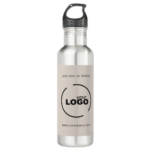 Professional Modern Business Logo Beige 710 Ml Water Bottle
