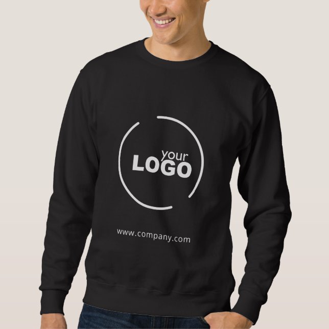 Professional Modern Business Logo Black Sweatshirt (Front)