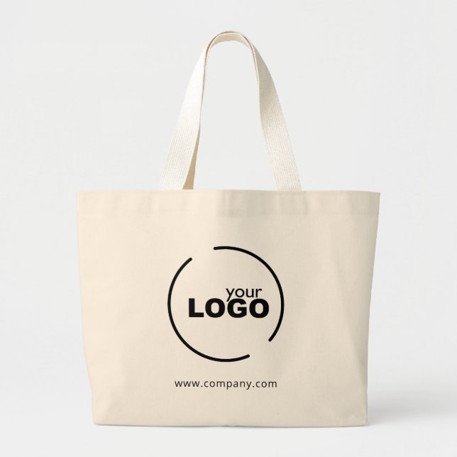 Professional Modern Business Logo Large Tote Bag (Front)