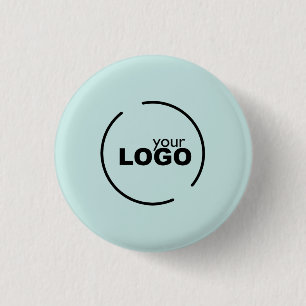 Professional Modern Business Logo Light Turquoise 3 Cm Round Badge