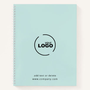 Professional Modern Business Logo Light Turquoise Notebook