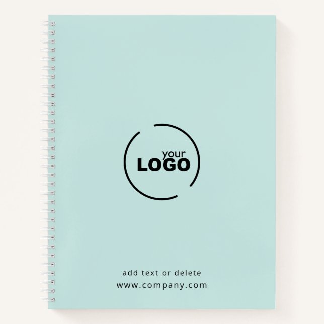 Professional Modern Business Logo Light Turquoise Notebook (Front)