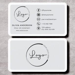 Professional Modern Business Logo Social Media Business Card