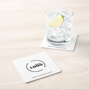 Professional Modern Business Logo Square Paper Coaster
