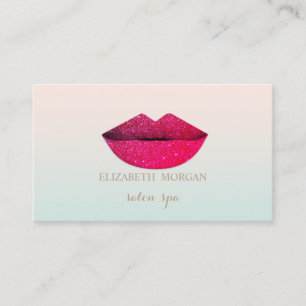 Professional Modern Charming,Glittery Lips Business Card