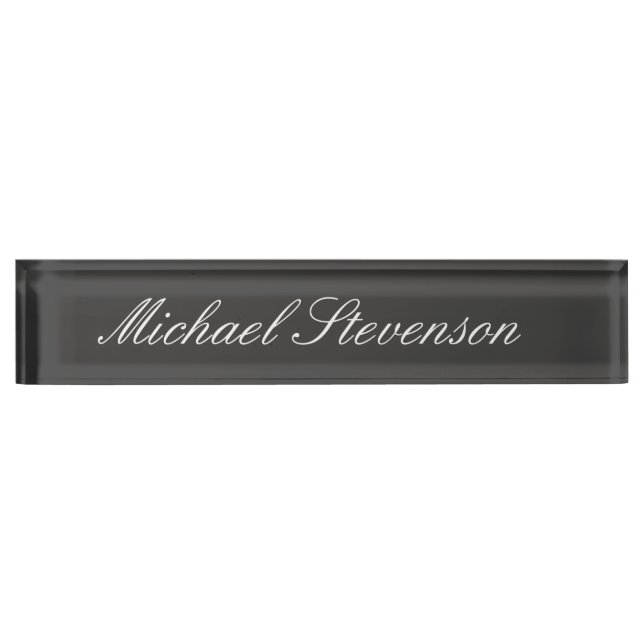 Professional Modern Chic Business Desk Nameplate (Front)