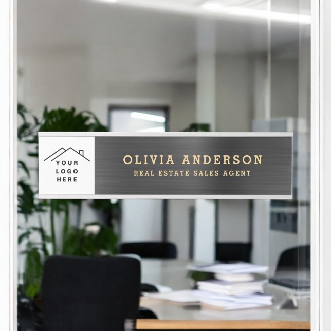 Professional Modern Classy Black Gold Office Door Sign (Creator Uploaded)