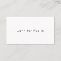 Professional Modern Clean Elegant White Top Plain