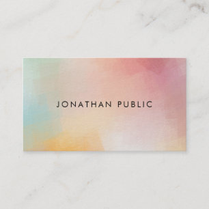 Professional Modern Colourful Abstract Art Elegant Business Card