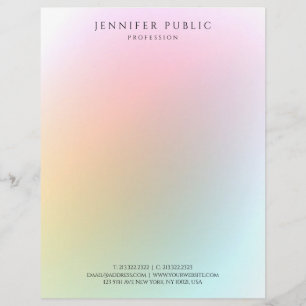 Professional Modern Colourful Simple Design Elegan Custom Letterhead