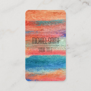 Professional Modern Colourful Wood Grain #5 Business Card