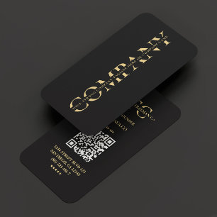 Professional Modern Company Monogram Black Business Card