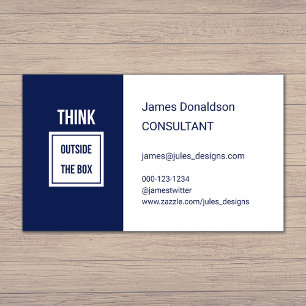 Professional modern consultant navy business card