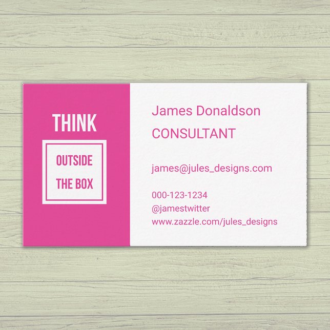 Professional modern consultant pink business card (Creator Uploaded)