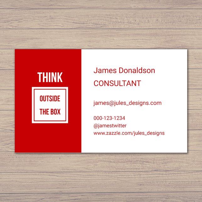 Professional modern consultant red business card (Creator Uploaded)
