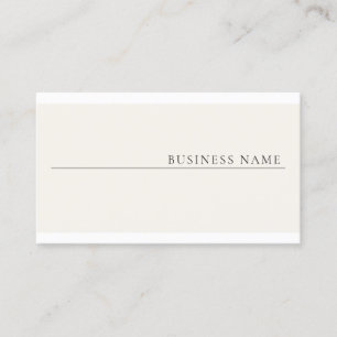 Professional Modern Creative Minimalist Chic Plain Business Card